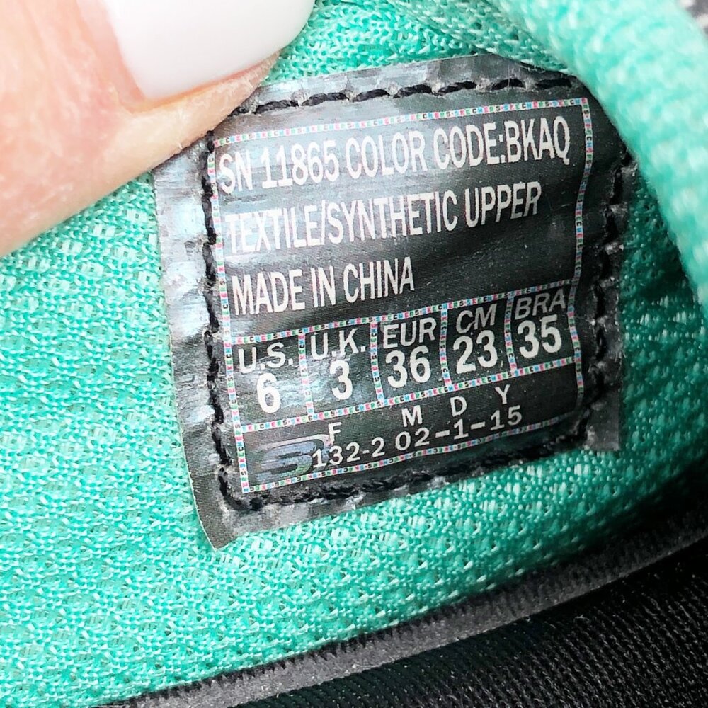 SKECHERS Synergy Black Aqua Backless Slip On Sneakers Mules Womens 6 - Picture 8 of 9